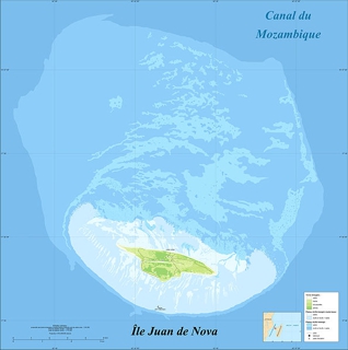  Vista aérea de la isla Juan de Nova.