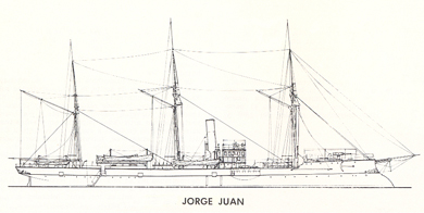  Dibujo de Elías del crucero Jorge Juan.