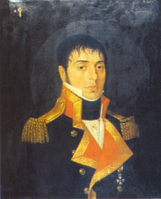 Óleo de don Jacinto María Aguilar Tablada y Vélez de Guevara. Capitán de fragata de la Real Armada Española.