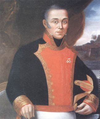 Óleo de don Jacinto de Romarate y Salamanca. Jefe de escuadra de la Real Armada Española. Ministro de Marina.