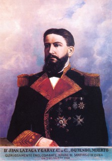 Retrato al óleo de don Juan Bautista Lazaga y Garay. Capitán de navío de la Real Armada Española.
