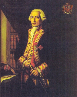 Retrato al oleo de don Juan Francisco de Lángara y Huarte, Arizmendi Trejo. Octavo Capitán General de la Real Armada Española.