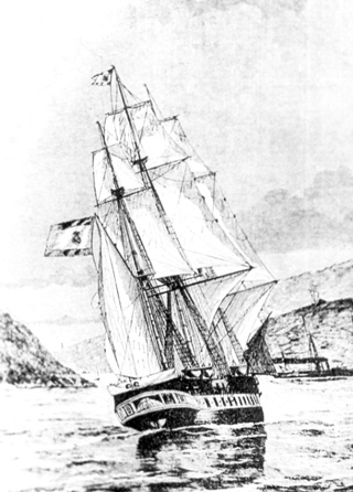 Grabado en blanco y negro de la fragata de hélice de 3ª clase Princesa de Asturias.
