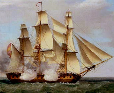 Composición aproximada de la fragata Prueba.