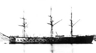  Fotografía en blanco y negro de la fragata acorazada Tetuan.