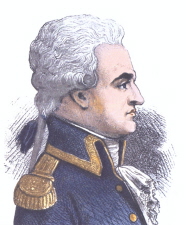 Dibujo de Pierre Charles Jean Baptiste de Villeneuve, jefe de la escuadra combinada franco-española.