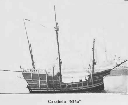  Foto de la carabela Niña construida para la celebración del 4º centenario en 1892 y regalada a los EE. UU. Foto muy posible corresponda a la Ilustración Española.