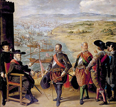 Óleo representando la reunión de los mandos españoles para repeler el ataque anglo-holandés a Cádiz.