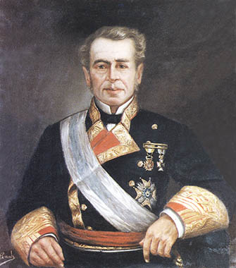 Óleo de don Antonio de Estrada y González Guiral. Teniente general de la Real Armada Española.