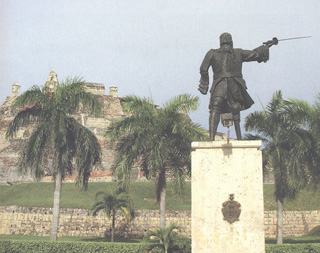 Monumento de don Blas de Lezo, regalo del Gobierno español a Cartagena de Indias en el año 1955.