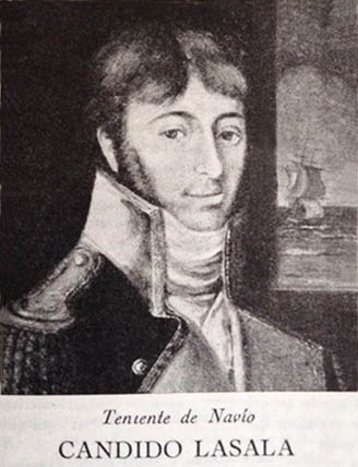 Retrato don Cándido de Lasala Larrazábal. Teniente de navío de la Real Armada Española. Hidrógrafo.