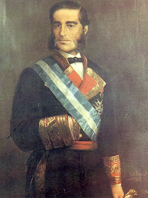  Retrato al óleo de don Casto Mendéz Núñez. Contralmirante de la Real Armada Española.