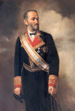 Óleo de don Claudio Román Alvargonzález Sánchez. Brigadier de la Real Armada Española.