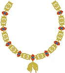  Representación gráfica del collar otorgado a los miembros de la Orden.