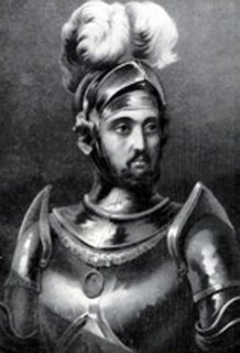  Retrato en blanco y negro de don Diego Colón.