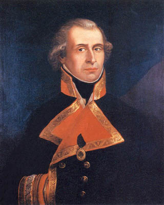 Retrato al oleo de don Dionisio Alcalá Galiano y de Alcalá Galiano. Brigadier de la Real Armada Española. Caballero de la Militar Orden de Alcántara.
