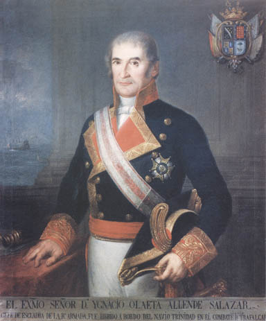 Retrato al oleo de don Ignacio de Olaeta y Allende Salazar. Jefe de escuadra de la Real Armada Española.