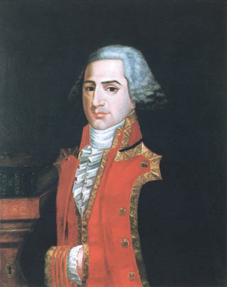 Retrato al oleo de don José Mendoza Ríos. Capitán de navío de la Real Armada Española. Astrónomo, matemático, escritor.