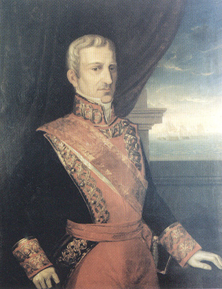Retrato al oleo de don Juan José Martínez de Espinosa y Carrillo. Teniente General de la Real Armada Española. Caballero Gran Cruz de la Real y Militar Orden de San Fernando o 5ª Clase.