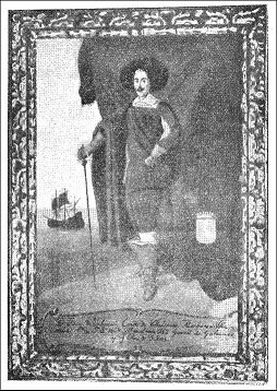  Fotografía en blanco y negro del retrato de don Juan de Echeverri.