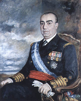 Óleo de don Luis Carrero Blanco. XXXVIII Capitán General de la Real Armada. Presidente del gobierno. I Duque de Carrero Blanco.