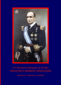 Fotografía de la portada del libro con un retrato de Don Francisco Moreno Fernández.