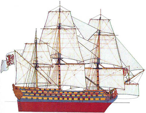  Dibujo del navío Real Felipe