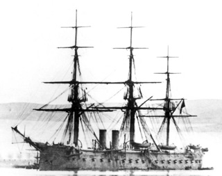  Fotografía en blanco y negro de la fragata acorazada Tetuan.